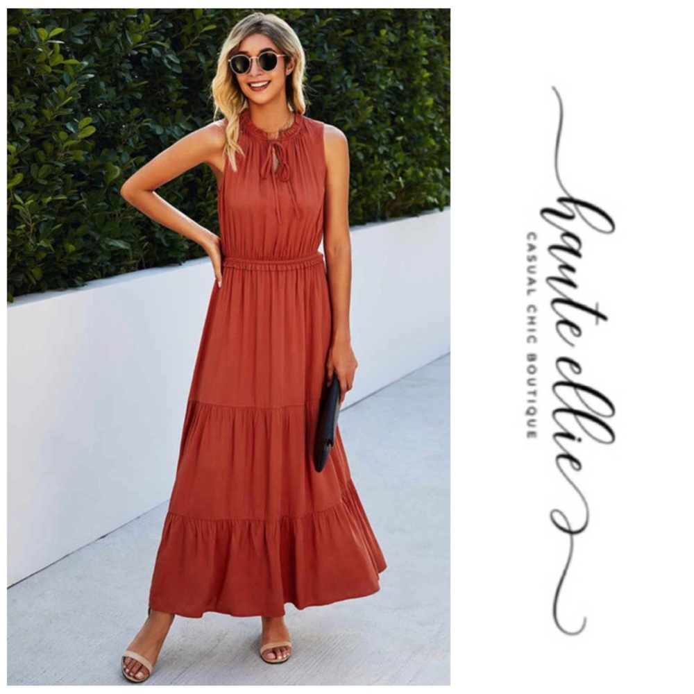 Simply Chic Tier Ruffle Maxi Dress